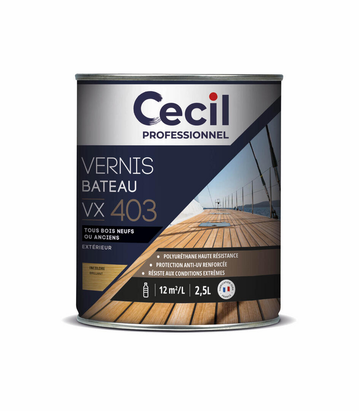 Vernis extérieur mer et montagne haute résistance VX403 brillant incolore - Pot 2.5 L - image 2
