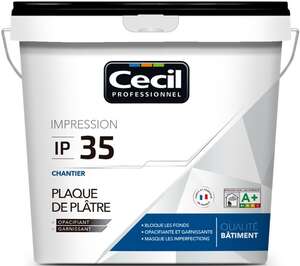 IP 35 BLANC IMPRESSION PLAQUE DE PLÂTRE CHANTIER 15L