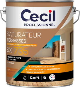 Saturateur pour terrasses SX 735 Teck - Pot de 5 L