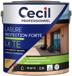 Lasure toutes essences de bois LX TE incolore Cecil Professionnel 2,5 L