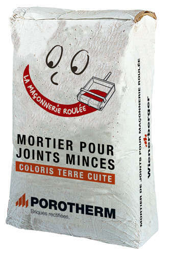 Mortier colle joint mince pour brique POROTHERM - Palette de 48 sacs