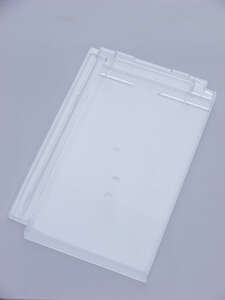 Tuile à emboîtement grand moule acrylique ACTUA A PUREAU PLAT transparent L. 472 mm x l. 303 mm