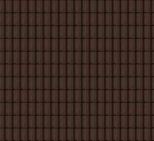 Tuile panne en terre cuite TFP brun foncé L. 410 x l. 258 mm
