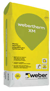 Sous-enduit en chaux pour systèmes ITE WEBERTHERM XM - Sac de 25 kg