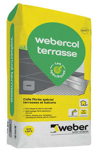 Colle pour carrelage WEBERCOL TERRASSE beige - Sac de 25 Kg