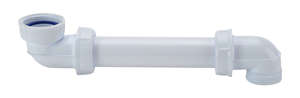 Tubulure pour lavabo sortie arrière en polypropylène L. 250 x Diam. 32 mm blanc