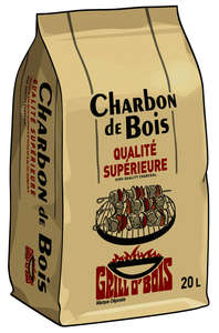 Charbon de bois GRILL O'BOIS - Sac de 20 L