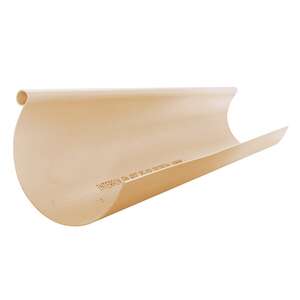 Profilé de gouttière demi-ronde en PVC sable Diam. 25 mm - L. 2 m