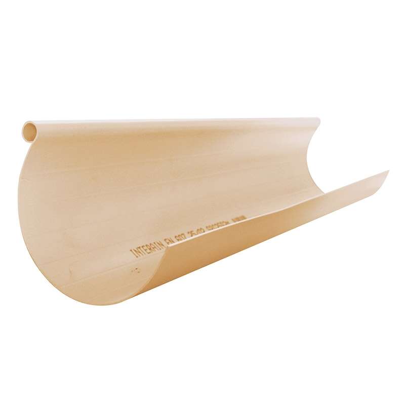 Profilé de gouttière demi-ronde en PVC sable Diam. 25 mm - L. 4 m