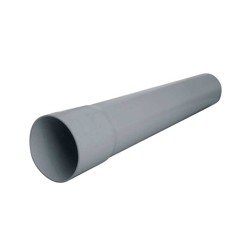 Tube de gouttière en PVC gris Diam. 80 mm - L. 2 m