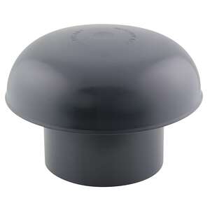 Chapeau de ventilation pour sortie de toit en PVC gris Diam. 100 mm
