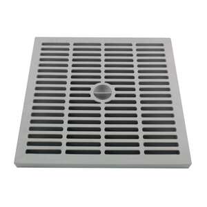 Grille de sol carrée légère gris L. 300 x l. 300 mm
