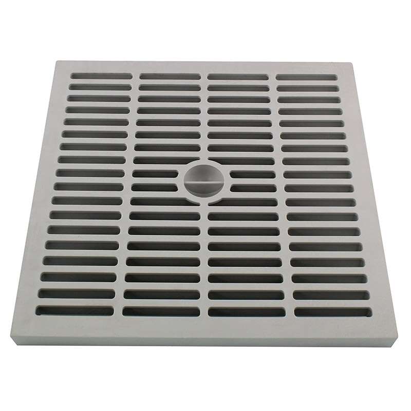 Grille de sol carrée légère gris L. 300 x l. 300 mm