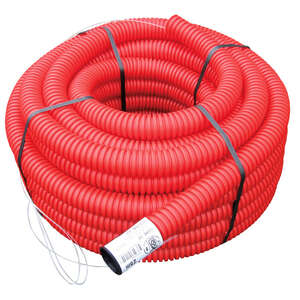 Gaine TPC Diam. 90 mm - rouge - Rouleau de 25 m