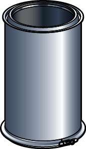 Élément droit pour conduit de cheminée en inox galvanisé - Diam. 230 mm - L. 45 cm