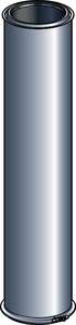 Élément droit pour conduit de cheminée en inox galvanisé - Diam. 230 mm - L. 133 cm