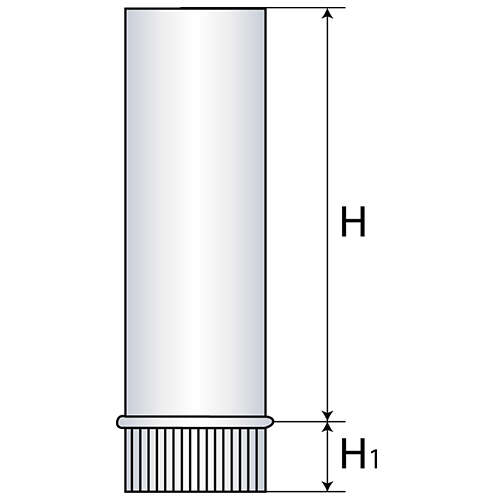 Tuyau pour conduit de raccordement en acier aluminié - Diam. 97 mm x L. 1 m