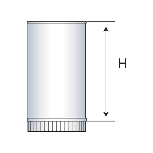 Élément droit TUBOVALE pour la réalisation tubage rigide - Diam. 100 mm - L. 50 cm