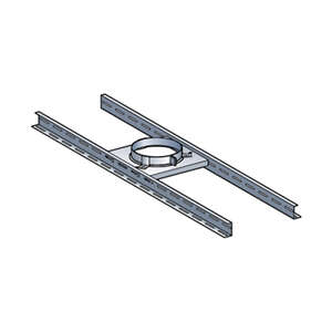 Support sur plancher INOX-GALVA pour conduit en inox galvanisé non peint - Diam. 180-230 mm