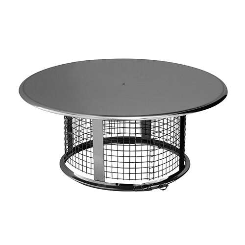 Chapeau pare-pluie anti-oiseaux CPOI 150 en inox non peint - Diam. 150 mm