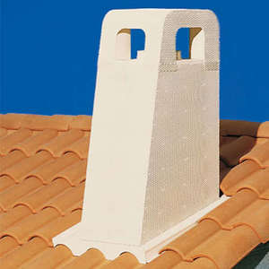 Sortie de toit PROVENCE/LANGUEDOC en terre cuite à enduire ocre - Pente 30-36% - Diam. 230 mm