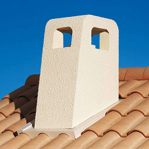 Sortie de toit PROVENCE crépi ocre - Pente 30-36 % - Diam. 150 mm
