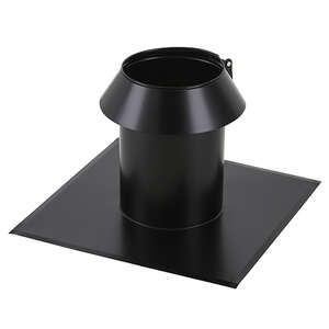 Solin pour toit plat en inox noir mat THERMINOX 150TZ - Diam. 150 mm