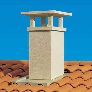 Sotrie de toit TRADINOV CARRE en PVC lisse gris - Pente 25-39% - Diam. 230 mm