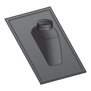 Solin ardoise en inox noir DUALIS E.I. - Pente 15-30 % - Diam. 150 mm