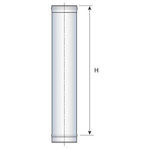 Manchette droite pour appareil de chauffage - Diam. 180 x L. 1000 mm