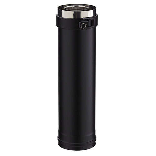 Élément droit PGI pour réaliser un conduit de fumée en inox noir graphite - Diam. 100/150 mm - L. 45 cm