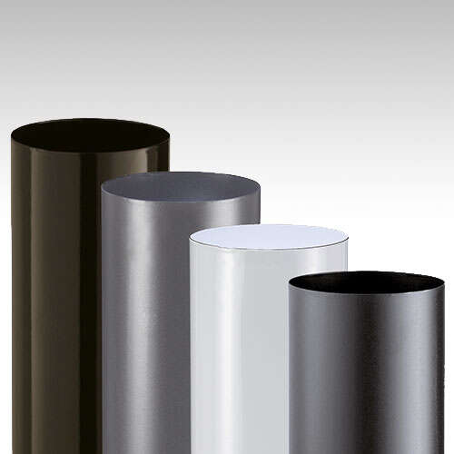 Plaque de finition pour la ventilation basse des tubages de conduits noir mat - Diam. 1300 mm x L. 400 x l. 200 mm