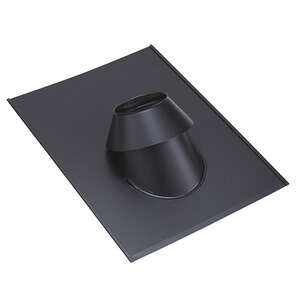 Solin ardoise en inox noir DUALIS PGI - Pente 15-30 % - Diam. 130 mm