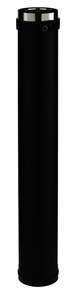 Élément droit PGI pour réaliser un conduit de fumée en inox noir - Diam. 80/130 mm - L. 100 cm