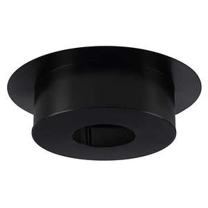 Plaque ronde pour conduit isolé couleur noire diam. 150 mm et 22 cm de  hauteur - POUJOULAT - 329990679019diam150