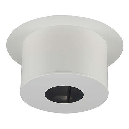 Support de plafond blanc diamètre 80 mm x 20 mm et une sortie