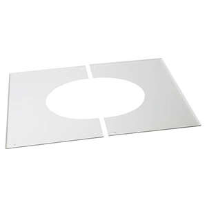 Plaque de propreté pour recouvrement plaque PDSER en inox blanc mat - Pente 41-80 % - Diam. 130 x L. 545 x l. 470 mm