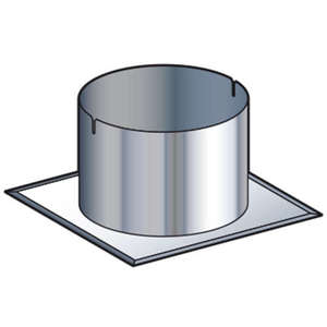 Embase pour toit plat R 80DUAL 80TZ de 0 à 5° - 139 pente 0-8% en acier gris ciment - Diam. 80x H. 320 mm