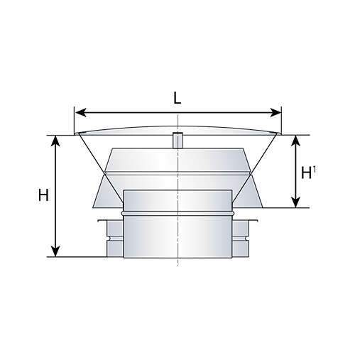Chapeau aspirateur GALACTIC THERMINOX 100TZ en inox non peint - Diam. 100 mm