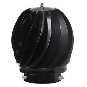 Chapeau aspirateur pour l'entretien et le ramonage VENTIROTOR noir profond - Diam. 130 mm