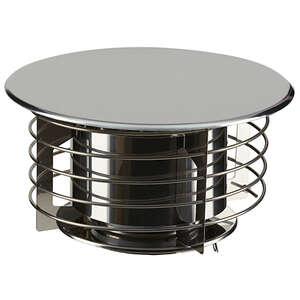 Chapeau aspirateur spiral INOX-INOX CASP 230 en inox non peint - Diam. 230 mm