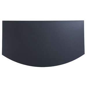 Plaque demi-rond pour protéger le sol des combustibles noir - L. 1200 x l. 1000 mm