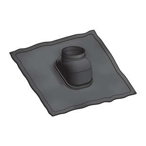 Solin flex en polymère noir DUALIS - Pente 15-45 % - Diam. 80 mm