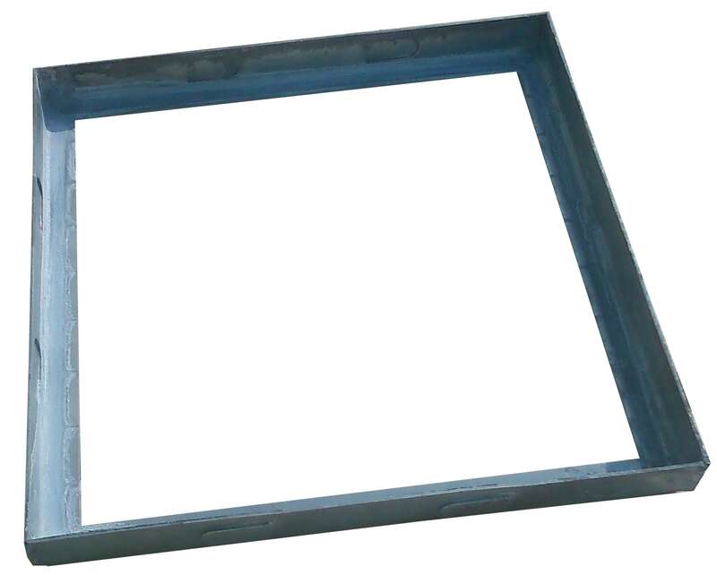 Cadre carré pour regard en acier galvanisé classe A15 L. 410 x l. 410 mm