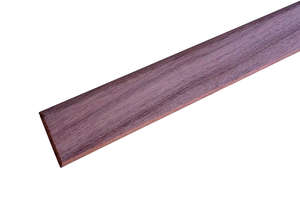 Profilé de finition chant plat en bois exotique rouge - 2 angles arrondis - L. 2400 x l. 35 x Ép. 6 mm
