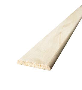 Profilé de finition chant plat en bois exotique blanc - non traité - 2 angles arrondis - L. 2400 x l. 35 x Ép. 6 mm