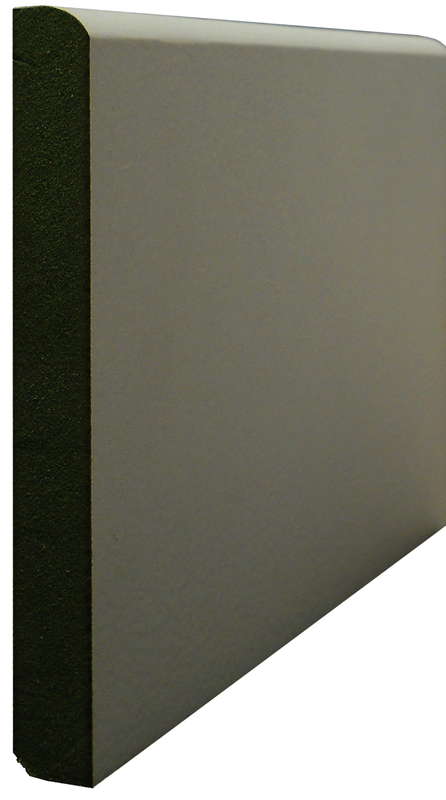 Plinthe en MDF hydro - bord arrondi - prépeint blanc - L. 2440 x l. 70 x H. 10 mm
