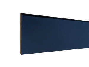 Plinthe en MDF hydro - bord arrondi - prépeint revêtu papier noir - L. 2400 x l. 70 x H. 10 mm