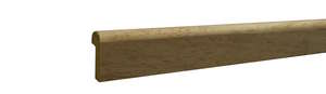 Pareclose simple en bois exotique blanc P40 - non traité - L. 2400 x l. 26 x H. 12 mm