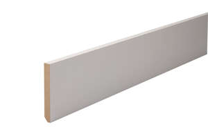 Plinthe en MDF arêtes vives - prépeint blanc - L. 2440 x l. 100 x H. 10 mm